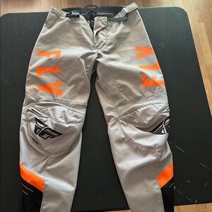Fly Racing Gray and Orange Pants